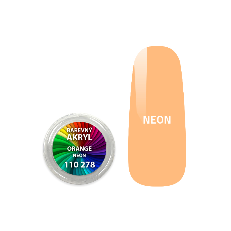 Akryl pudr neonový - Orange - 4 ml 
