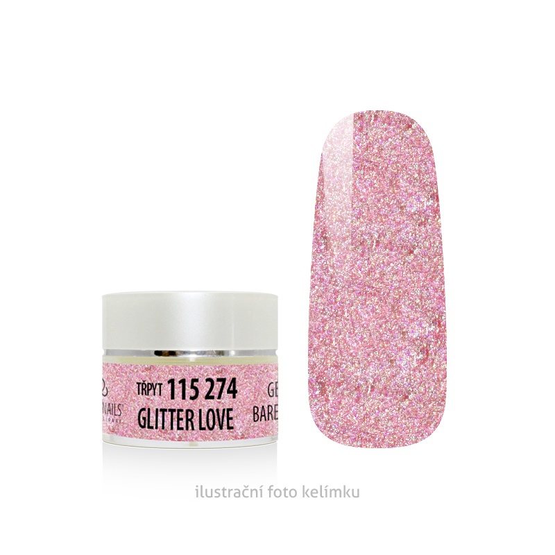 Barevný gel - GLITTER LOVE třpyt -  5 g