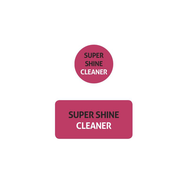 Etiketa na dávkovač - Super Shine Cleaner