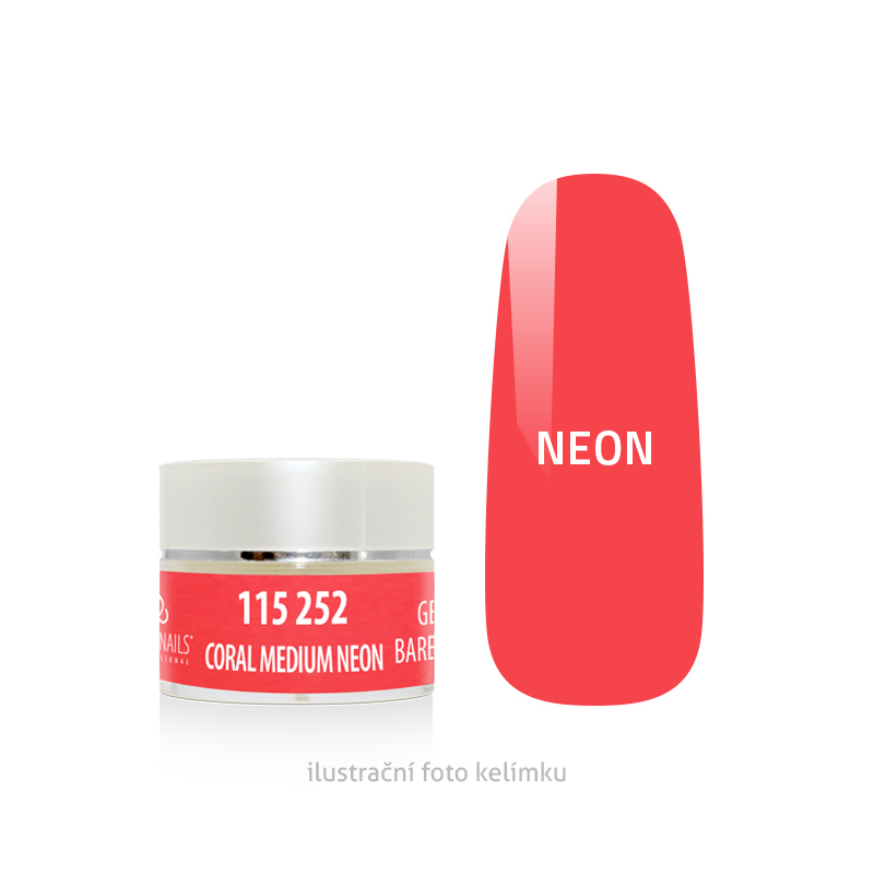 Barevný gel - CORAL MEDIUM neon - 5 g