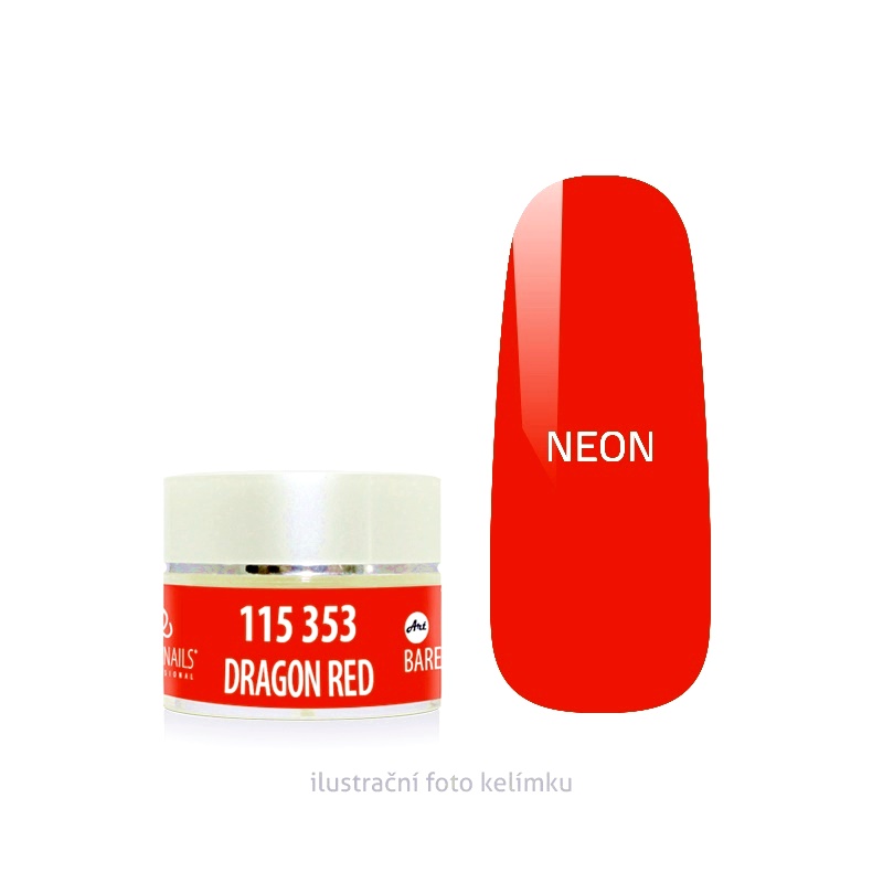 Barevný gel - DRAGON RED neon - 5 g