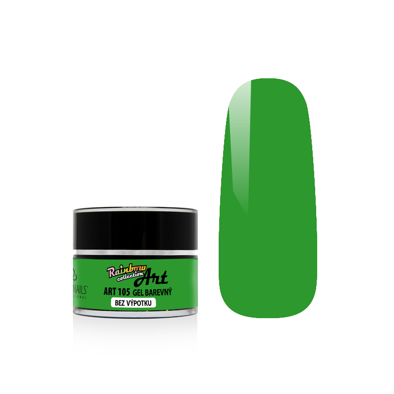 Barevný gel Art č.105 - Zelený - 5g bezvýpotkový