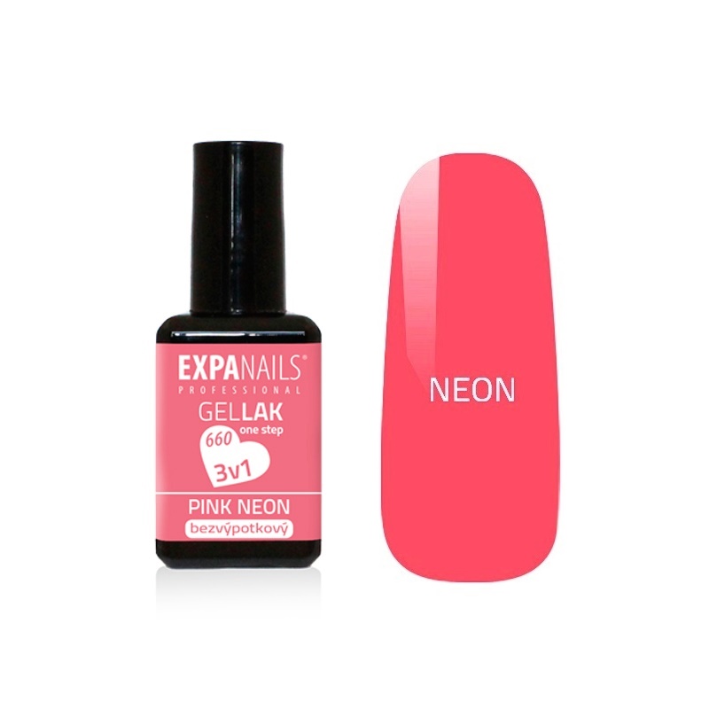 Gel lak 3v1 - Pink neon č.660 - 5 ml