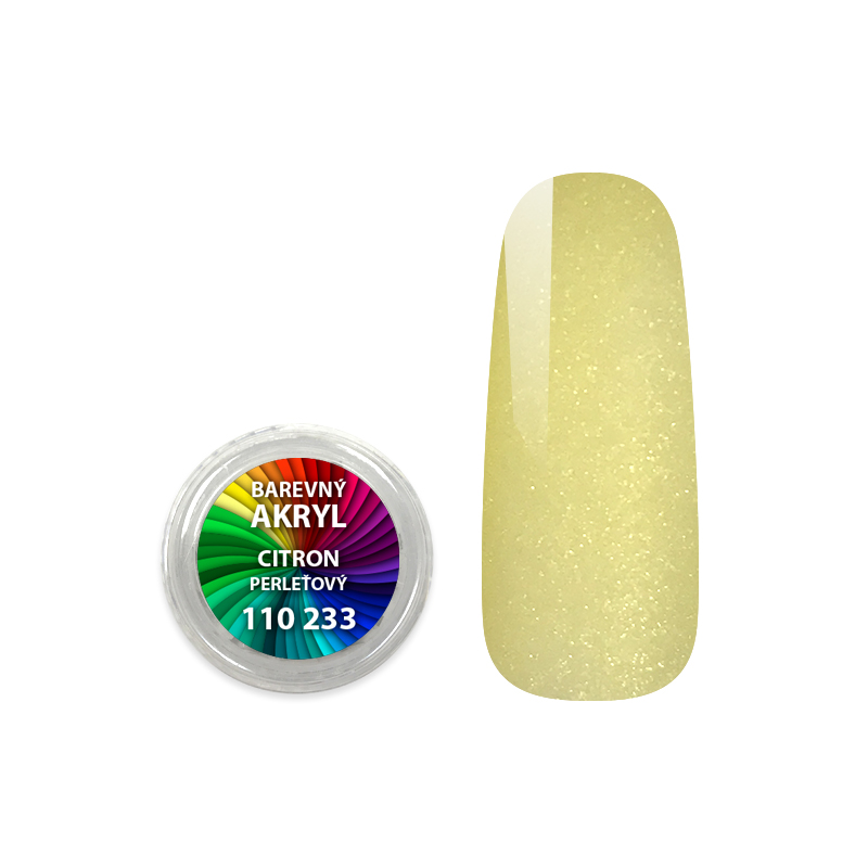 Akryl pudr perleťový - Citron - 4 ml 