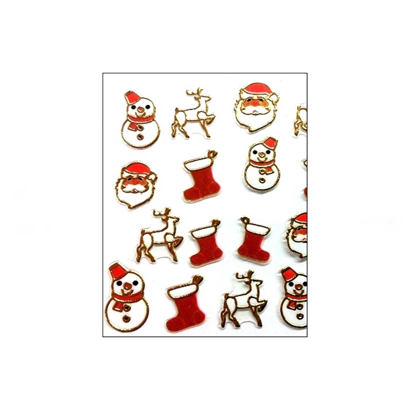 Zdobení - Vánoční - Sněhulák, Punčocha, Santa, Sob