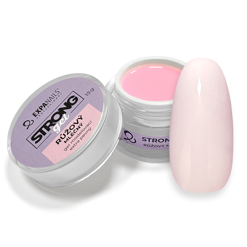 Strong gel modelovací - Růžový mléčný 50 g
