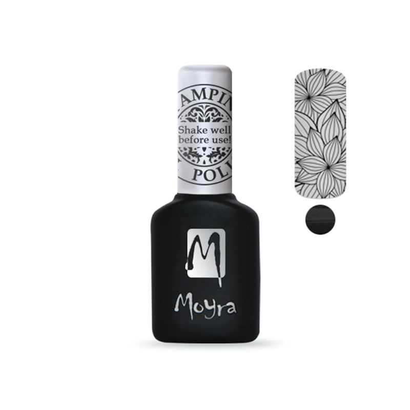 Moyra Stamping - Gel lak na razítkování Černý 10ml