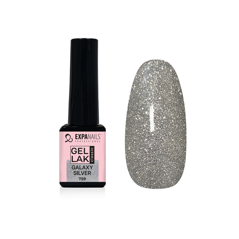Gel lak Galaxy Silver 5 ml Expanails.cz